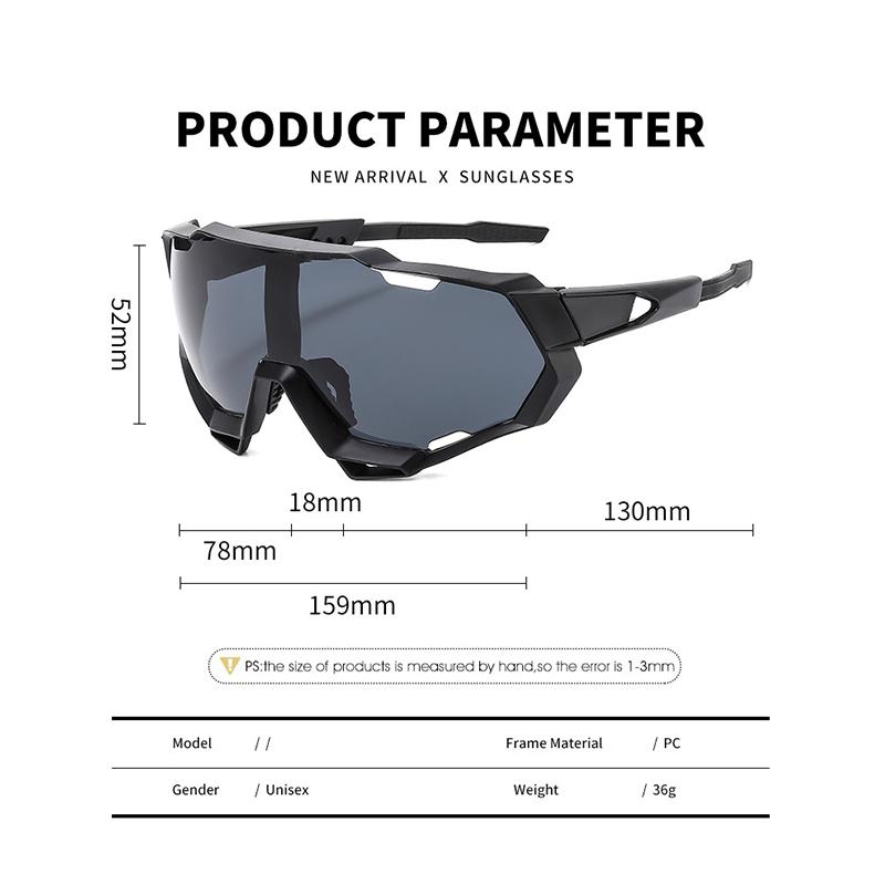 Men's Cycling Glasses Cross-border Outdoor Women's New Sports Sunglasses Windproof Iridescent Integrated Ski Goggles 9850