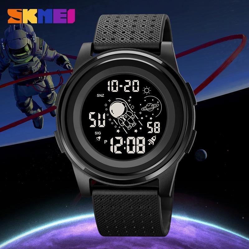 Sports electronic watch, ultra-thin case, multi-function watch, chronograph alarm clock, men's electronic watch