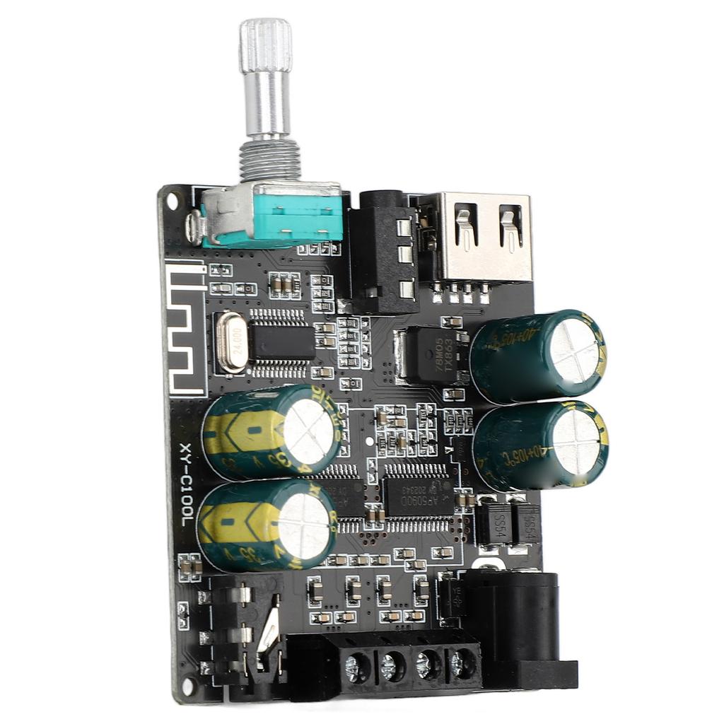 XY C100L Stereo Bluetooth Digital Amplifier Board Dual Channel Infinite Tone Adjustment MP3 Decoding USB External Sound