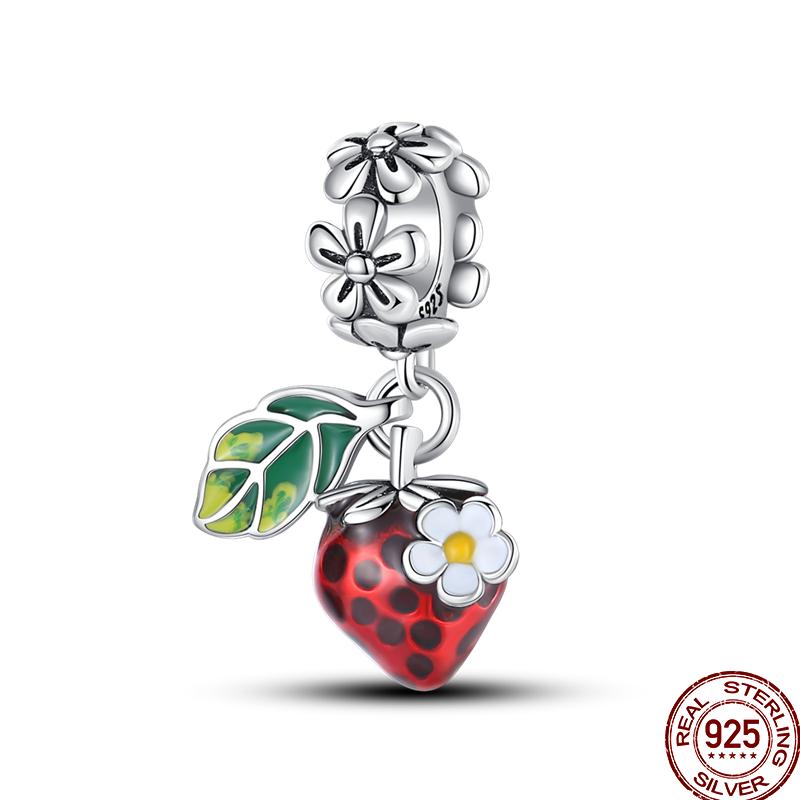 Copper Jewelry Pendant Early Spring Four Leaf Clover Flower Charm Fit Pan Beads Jewelry Birthday Diy Gift Fine Jewelry