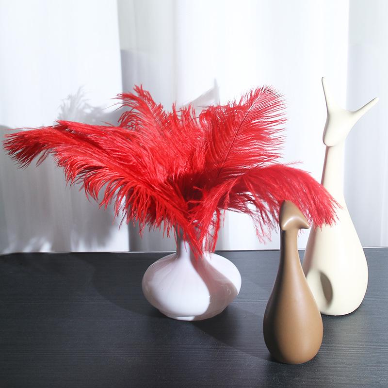 25-30cm Large Ostrich Feather for Wedding Bouquet or Photo Decoration