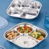 Dishwasher Safe Lunch Plates Efficient Stainless Steel Divided Dinner Plates for Toddlers Elderly and Hospital Use
