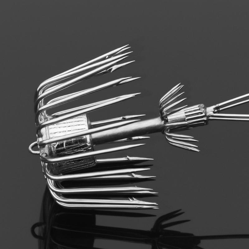 Double Umbrellas Jigs Hook Fishing Tackle Two Layer Squid Hook 22/24/26 Claw Sharply Fish Hook Fishing Accessories