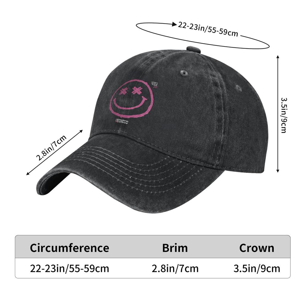Electric Callboy Fuckboi Smile Baseball Caps Casual Distressed Denim Washed Headwear Unisex Outdoor Summer Adjustable Caps Hat