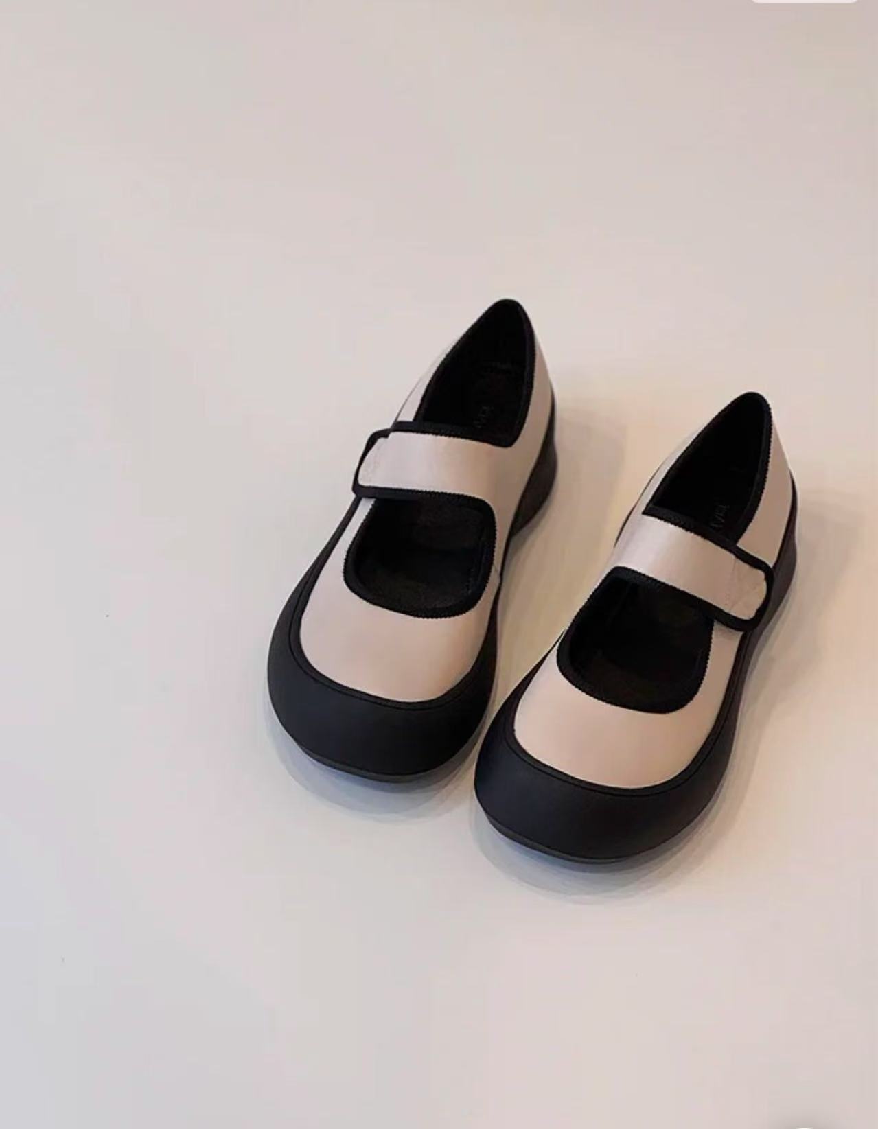 

Спортивные туфли Мэри Джейн на платформе с липучкой, женские универсальные туфли из маленькой кожи с круглым носком, ретро балетки 40