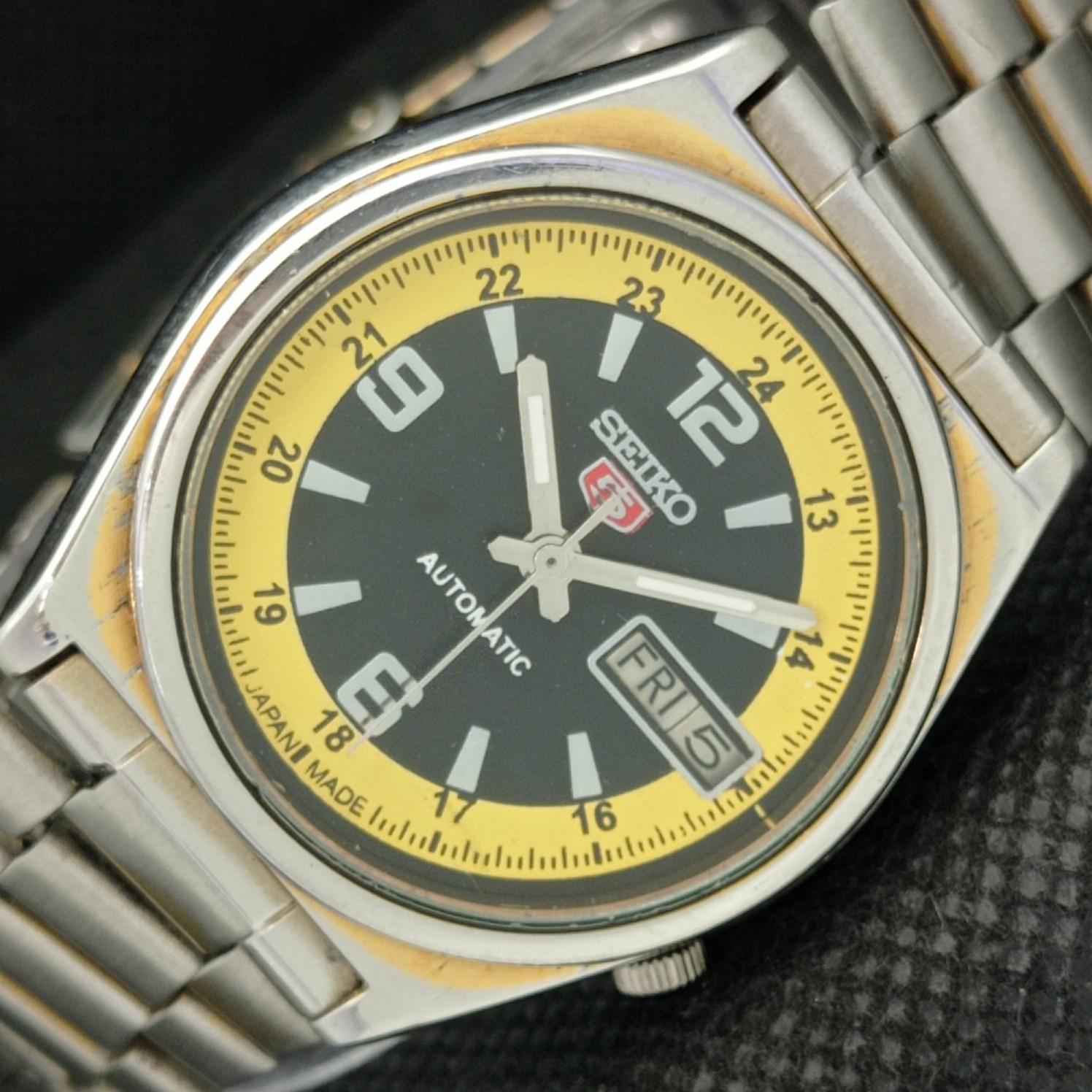 

Б/У винтажные часы SEIKO 5 AUTO 7009A JAPAN MENS D/D BLACK WATCH 608a-a315104-9 SKU608a-a315104