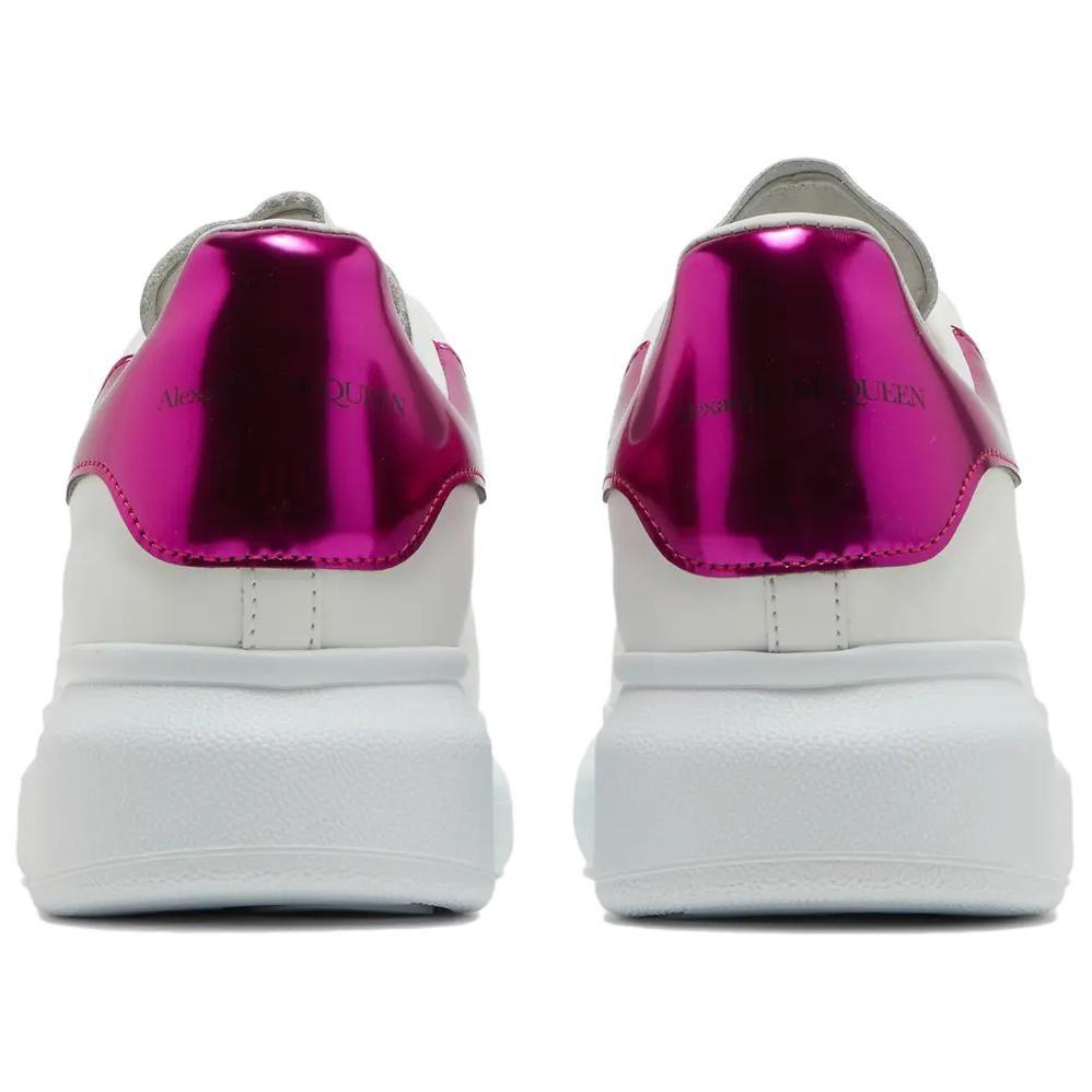 Alexander Mcqueen Oversized Sneaker Cow Leather, Leather Low Top Sports Casual Shoes Women's Rose Red 676702WICGG9993