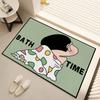 Rutschfester Süßer C-chan Küche C-Buntstift S-Shin Schlafzimmer Getufteter Teppich Cartoon Teppichzeit lustiges Bad Wohnzimmer Eingang Dekoration