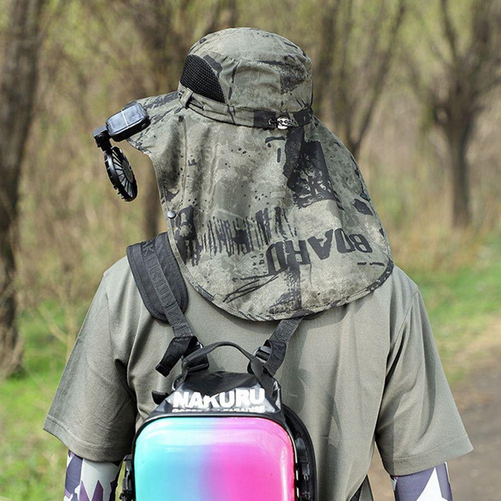 Wide Brim Sunhat Camouflage Leisure Hat Fashion Face And Neck Protection  Men Women