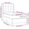 VidaXL Sommier à Lattes de Lit avec Matelas et LED, Lit Rembourré, Lit Simple, Lit Adulte de Chambre à Coucher Intérieur, 3138290