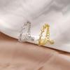 Gu Maoning Meteor Open Double Chain Ring: Luxury Star Zircon Index Finger Ring for Women