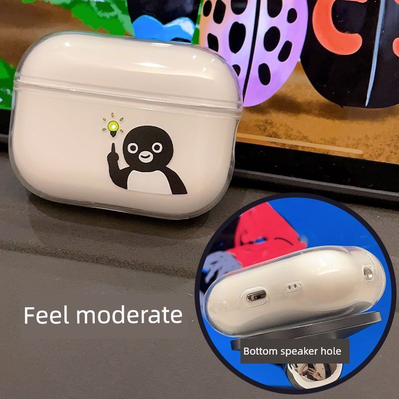 

Good Idea Airpodspro2 Generation Protective Case Airpods3 Generation Earphone Case Transparent and Creative Protective Case Cute Earphone Sleeves Transparent AirPodsPro second generation