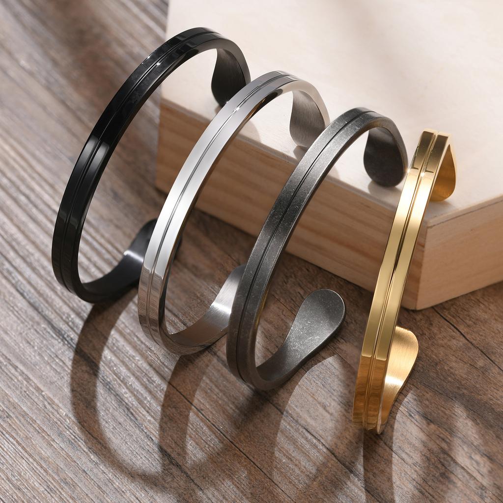 Dames Dun Armbandje, Roestvrij Staal Manchet Armband, Dunne Manchet, Vriend Manchet, Cadeaus voor Hem, Vaderdag Cadeaus