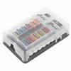 12 Circuits Fuse Box Block Holder LED Indicator Light MNI Motor for Car Yacht Marine Boat