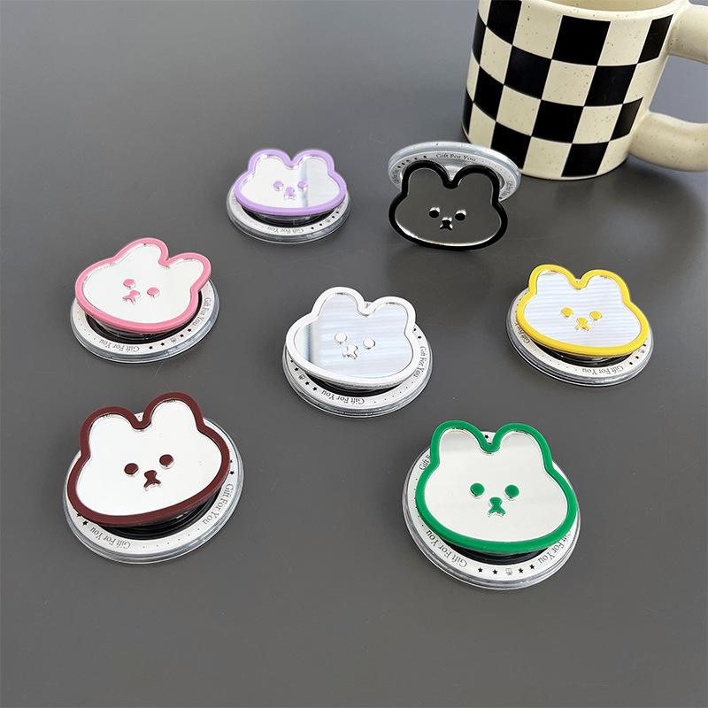 Cute Wind Mobile Phone Airbag Bracket Bunny Mirror Sticker Magnetic Suction Retractable Portable Lazy Niche