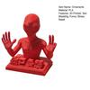 3D-gedrucktes Schreibtischornament, Lustige rote Alien-Skulptur mit motivierenden Zitaten für Schreibtischdekoration von Büroangestellten, Stressabbau-Spielzeuggeschenke für Kollegen