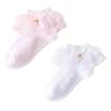 Pack Of 1 Pair Girls Cotton Socks With Delicate Lace Edge Comfortable Wear Short Socks for Parties And School