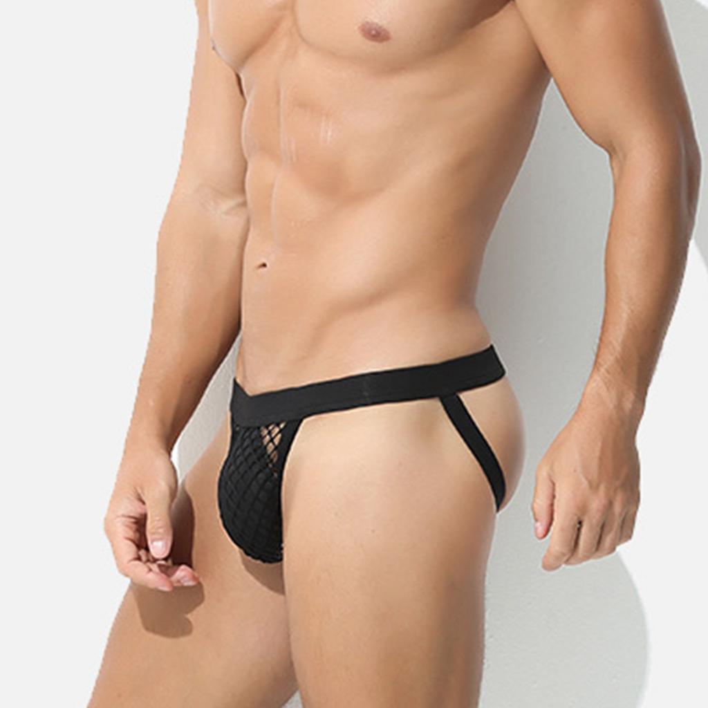 Herren Mesh Offenes Gesäß Doppel Tanga Jugend Hochelastisch Sexy Tanga