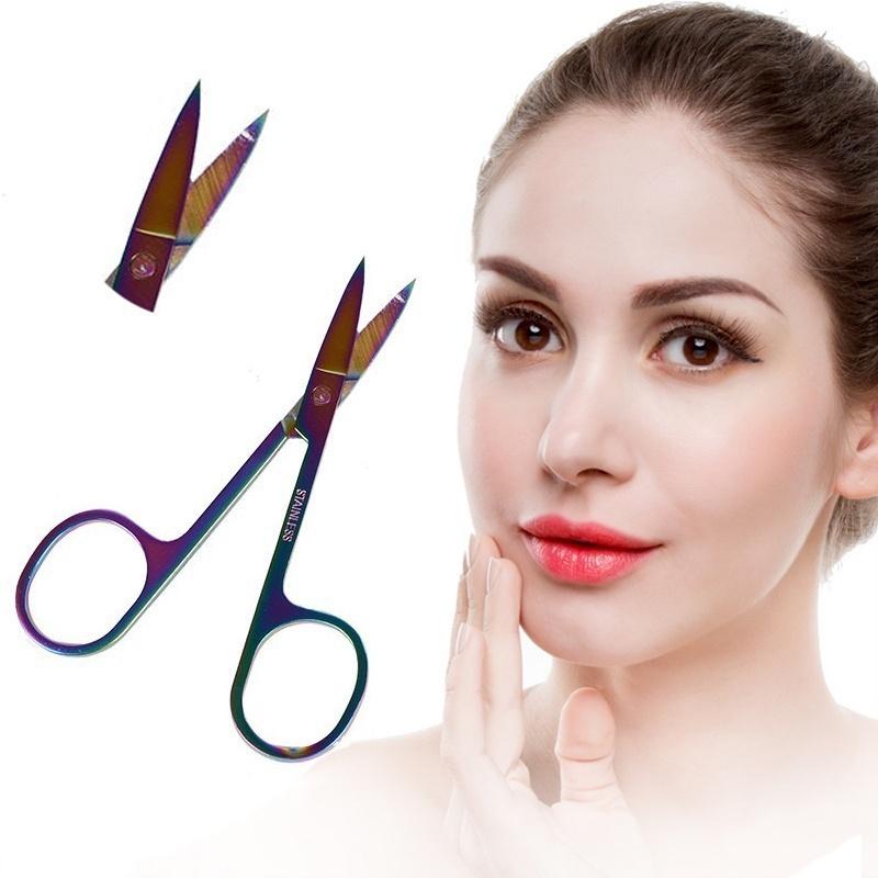 Hot Rainbow Schaar Wenkbrauw Manicure Kleurrijke Cutter Nail Make Tool Vrouw Lady DIY Mankeup Mode Apparatuur