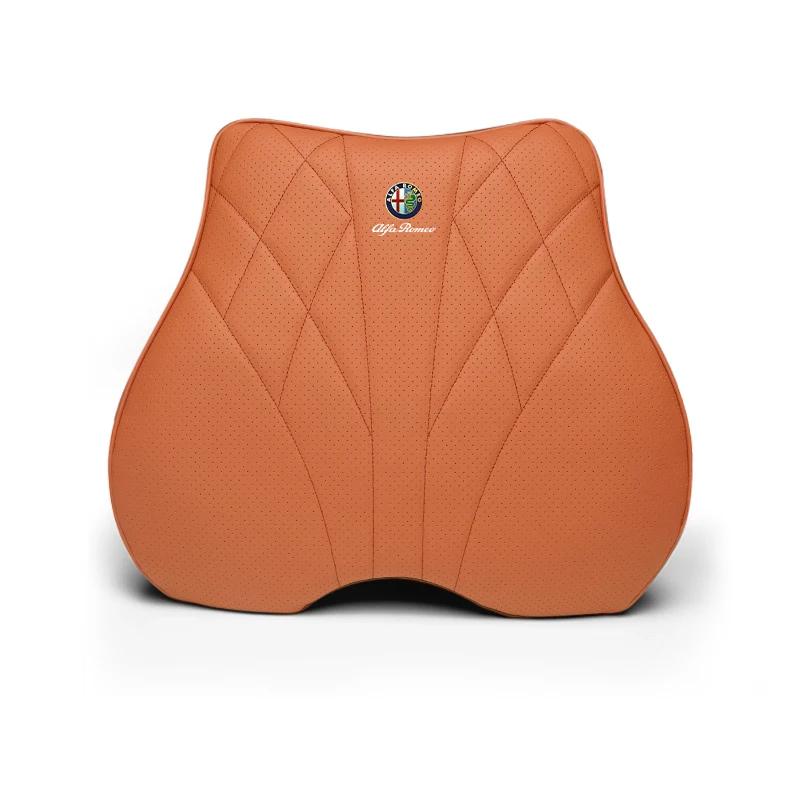 Car Stickers For Alfa Romeo Memory Cotton Car Headrest Lumbar Support Auto Neck Pillow Seat Covers For Alfa Romeo Giulietta Mito