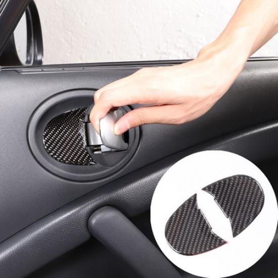Carbon Fiber Inner Door Bowl Trim Sticker For Mitsubishi ECLIPSE 2006-2011 2PCS