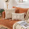 Pillow Cover Quilted Macrame Tassels