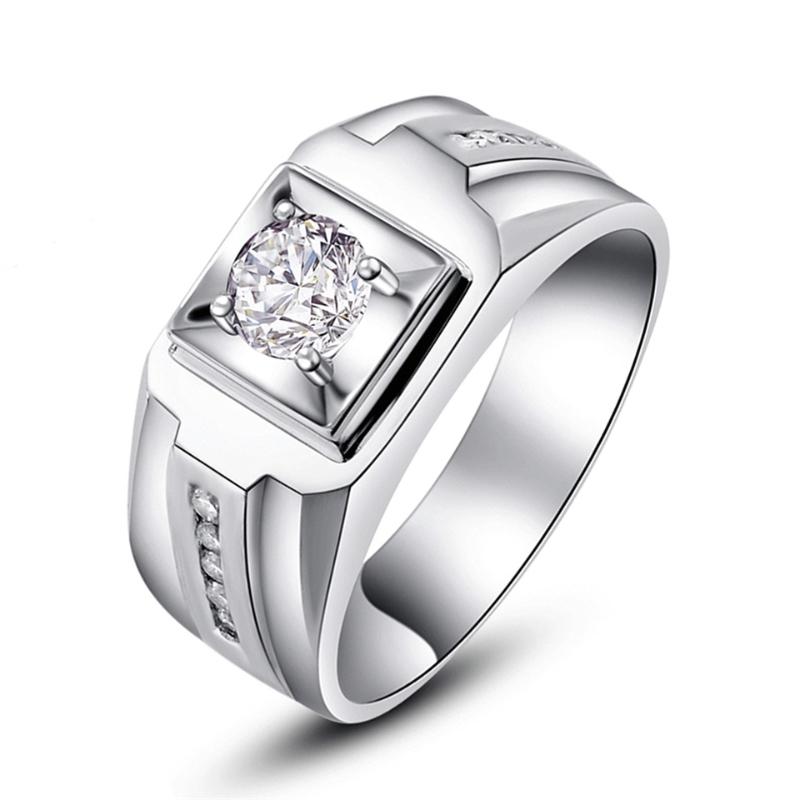 Copper Classic Ring For Women Jewelry Simple Diamond Ring Imitation Diamond Women'S Man Ring