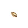 Copper-Plated 24K Gold Frosted Oval Beads for Handmade Jewelry