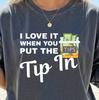 Trinkgeldglas Grafik T-Shirt | Ich liebe es, wenn du das Trinkgeld hineinwirfst, Barkeeper Tee
