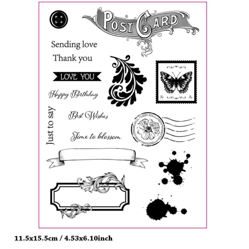1 Sheet Handmade Clear Stamp Transparent Seal Stamp Card Making 3D Scrapbooking Paper Crafting Stamp Crafts Supplies