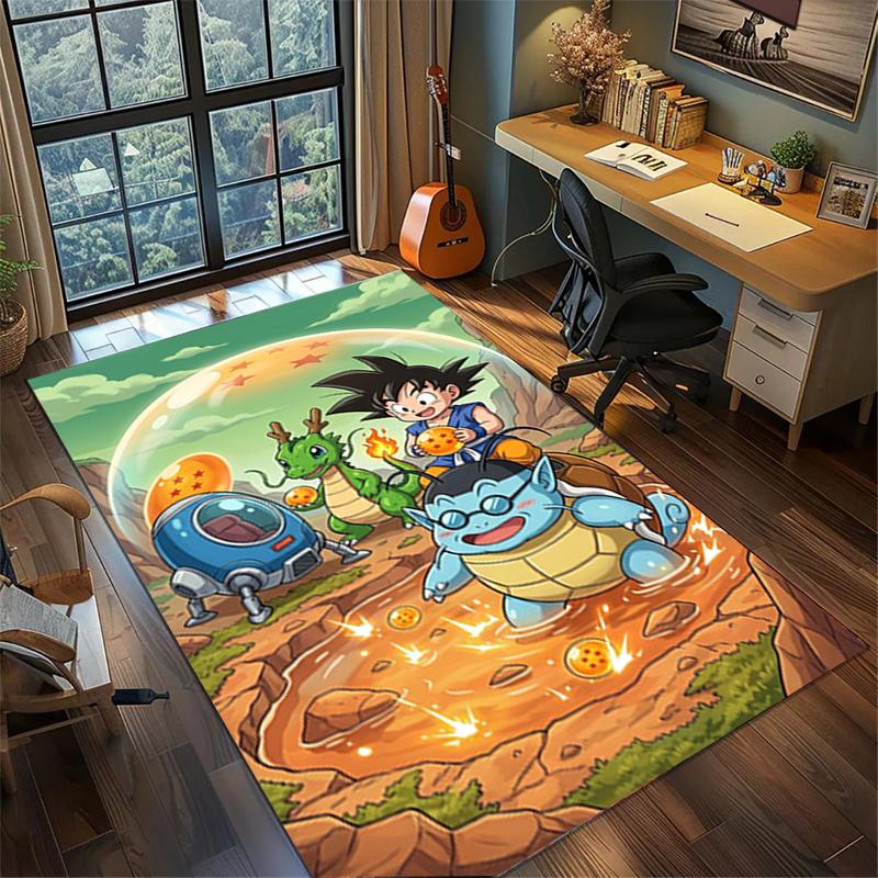 Large Area Floor Mat Rug Carpet  Dragon Ball  Non Slip Washable Bedroom Living Room Decor—kwq28 60x90cm