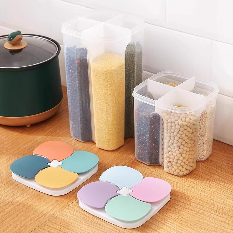Food Grade Multi-Grain Noodles & Beans Storage Container with Sealed Compartments