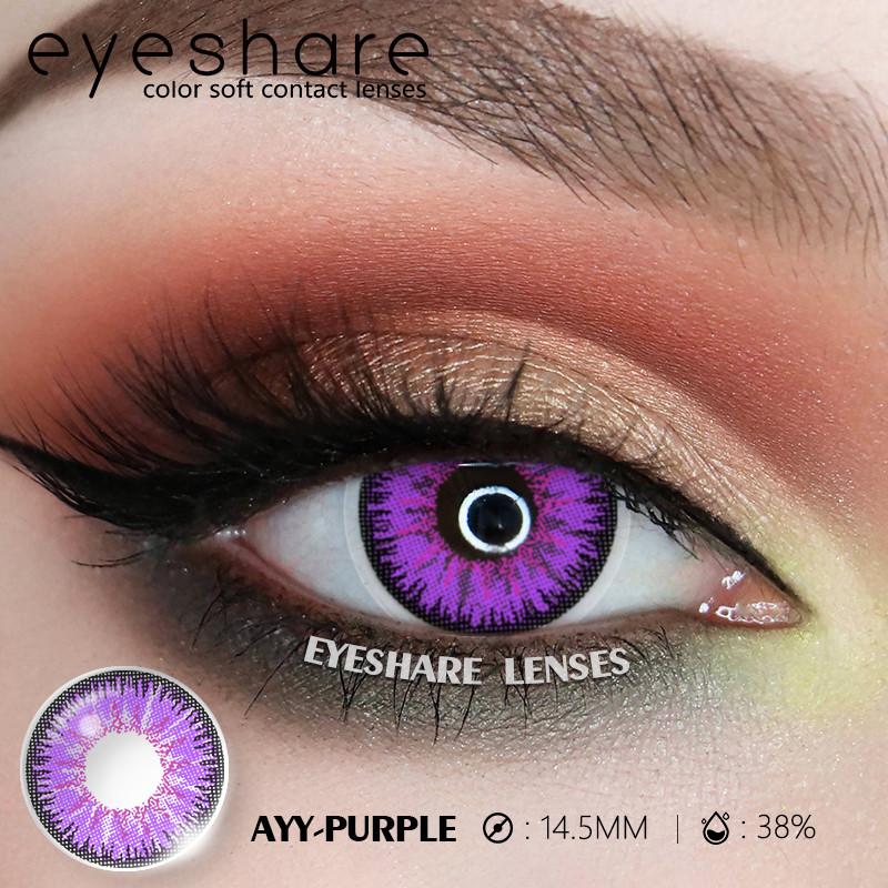Eyeshare Cosplay Lila Farbe Kontaktlinsen für Auge Blau Colorcon Lense Anime Coser Linsen Augen Make-Up Pupilentes