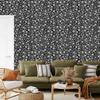 Wallpaper Black and White Flowers Graphite, Graphite Background 50x1000