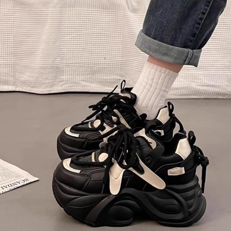 Fashion High on Platform Dad Shoes for Women Daily Routine Original Vulcanized Shoe 2025 New Spring Autumn Casual Sports Woman Footwear