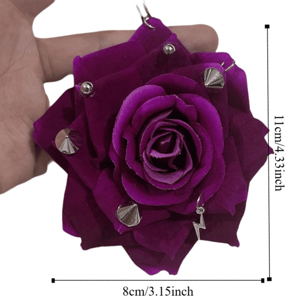 Exquisite Design Handmade Rose Keychain Rose Shape Imitation Flowers Pendant Keychain Decoration