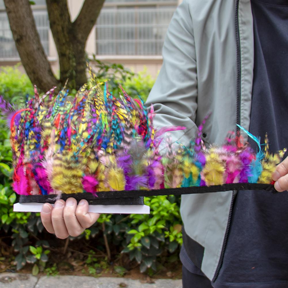 1Meter Natural Rooster Saddle Feathers Trim Fringe 4-6 Inches for Crafts Carnival Party Sewing Clothing Cock Plumes Decoration