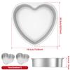 2Pcs 8 Inch Aluminum Heart Cake Bakeware Removable or Fixed Bottom Cake Die for Aluminum Alloy Baking Cake Mold Pan Nonstick