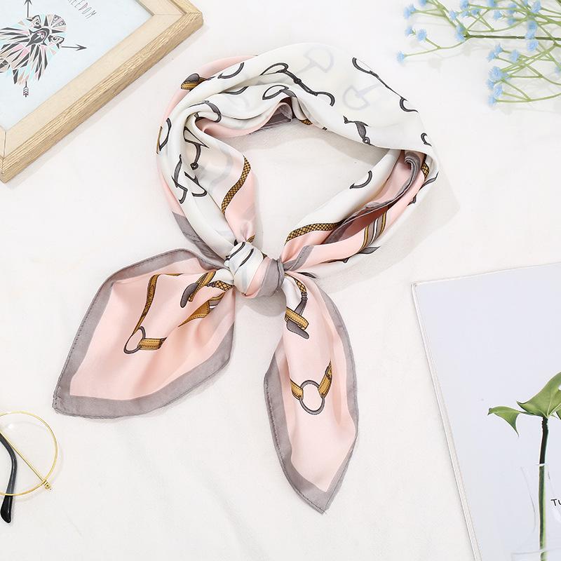 High-End Retro Korean-Style Silk Square Scarf: Versatile Fashion Accessory for Women