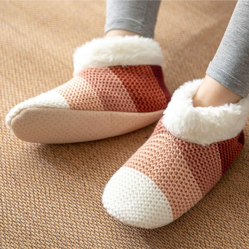 Thickened Grip Fuzzy Floor Socks Winter Warm Slipper Socks Useful Home Sleeping Socks
