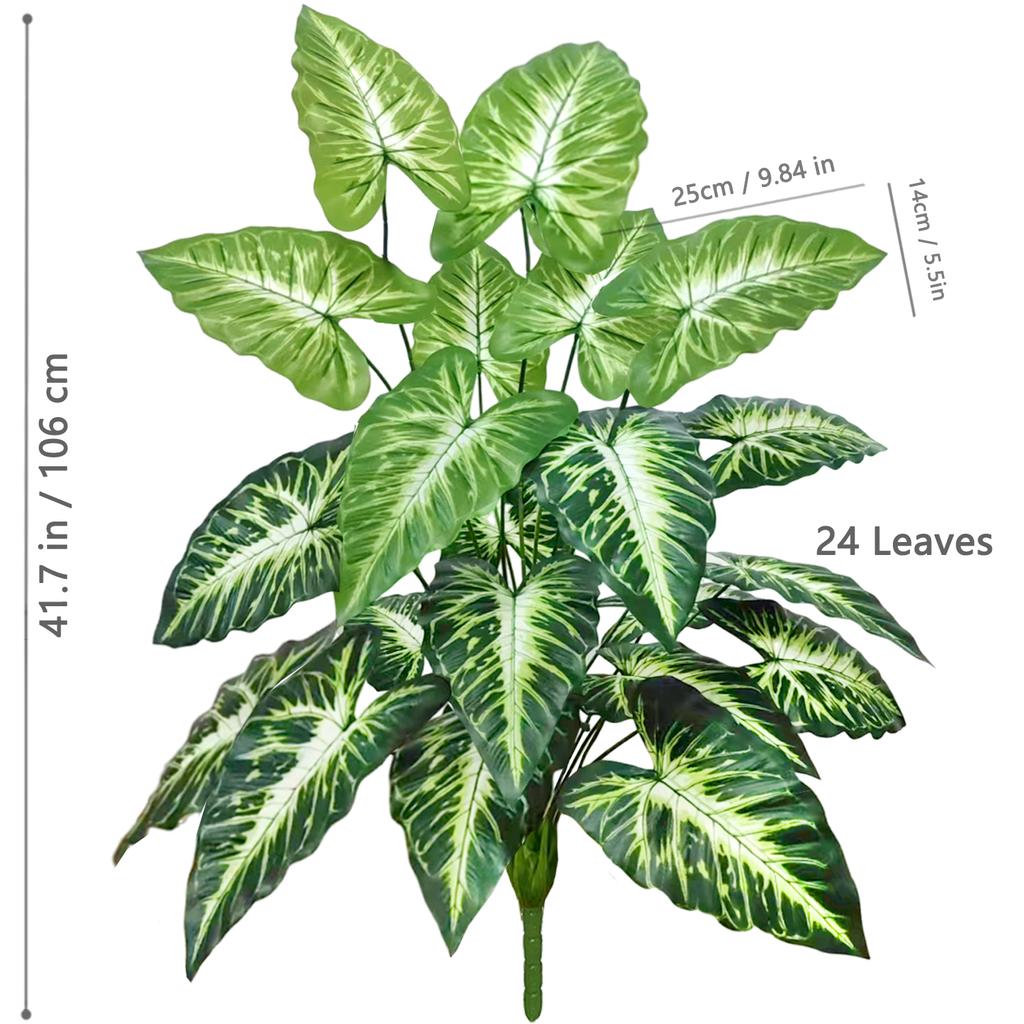 For 60-107cm Artificial Flowers Calla Lily Horseshoe Leaf Turtle Leaf Bobcat Leaf Fake Plant Ornamental Holiday Home Decoration