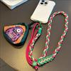 Dopamine color scheme mobile phone case lanyard adjustable messenger portable pendant storage bag multi-functional anti-lost lanyard female