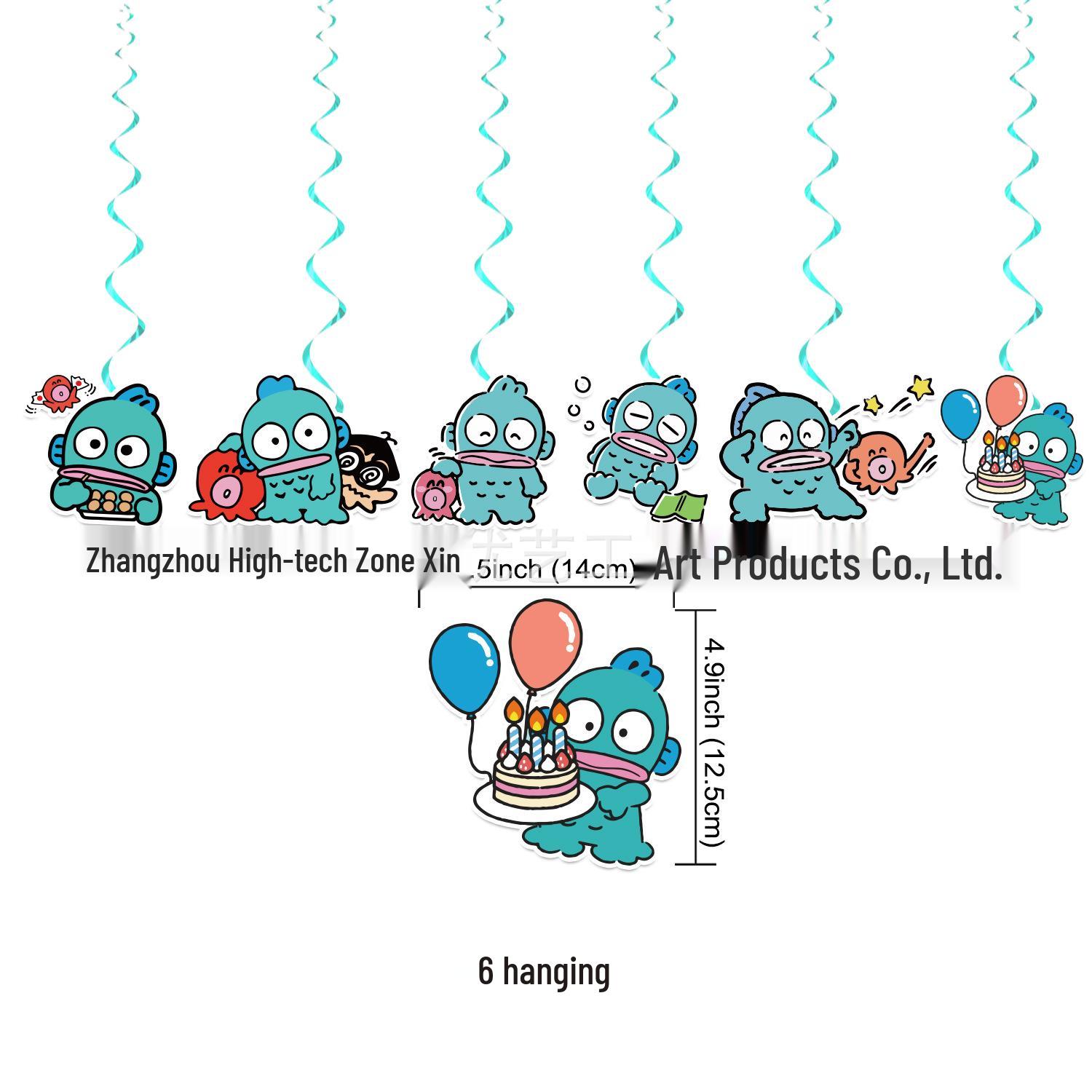 In-Stock Mermaid Birthday Party Decoration Set: Cake Topper, Balloons, and Flags