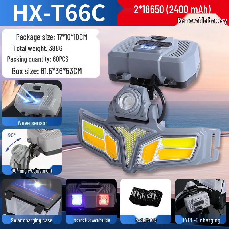 

MengPao HX-T66C Solar Sensor Headlamp