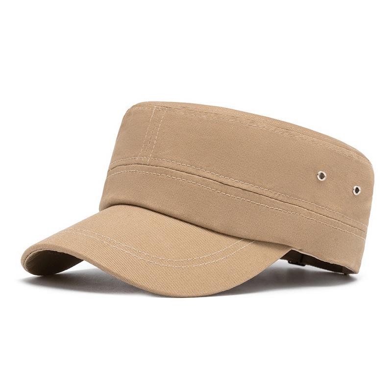 

Мужская хлопковая кепка, однотонная плоская кепка, кепка для активного отдыха, солнцезащитная кепка хаки