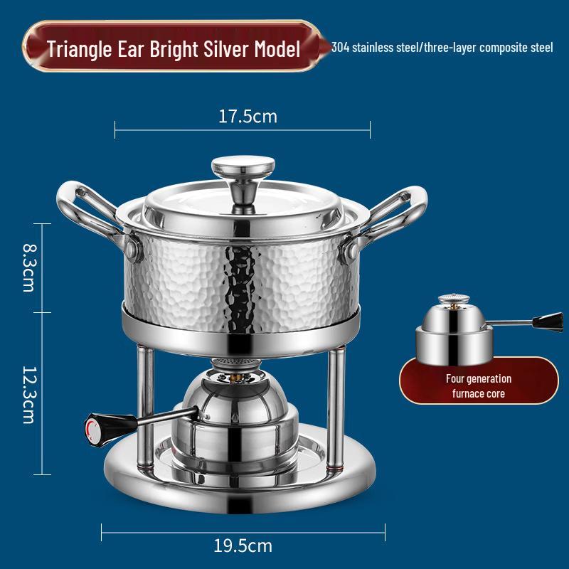 

Wutuo Stainless Steel Personal Hot Pot with Gas Stove