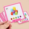 Montessori Style Magic Block Puzzle Toy Spatial Logical Thinking Training Games Rainbow Stacking Bricks Math Learning Playthings ideal for Child