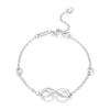 High-quality Hot-selling Micro-inlaid Zircon Infinite Loop 8-character Bracelet Simple Hollow Peach Heart Love Chain Jewelry
