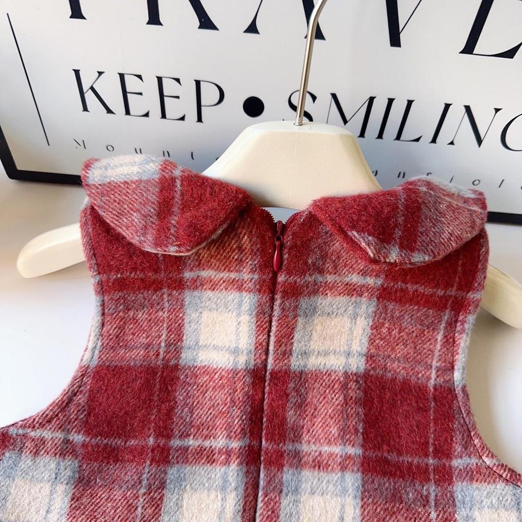 Winter Princess Sleeveless Dress - Fleece Lined, Thickened, Fashionable Baby Girl Vest Style AWA761