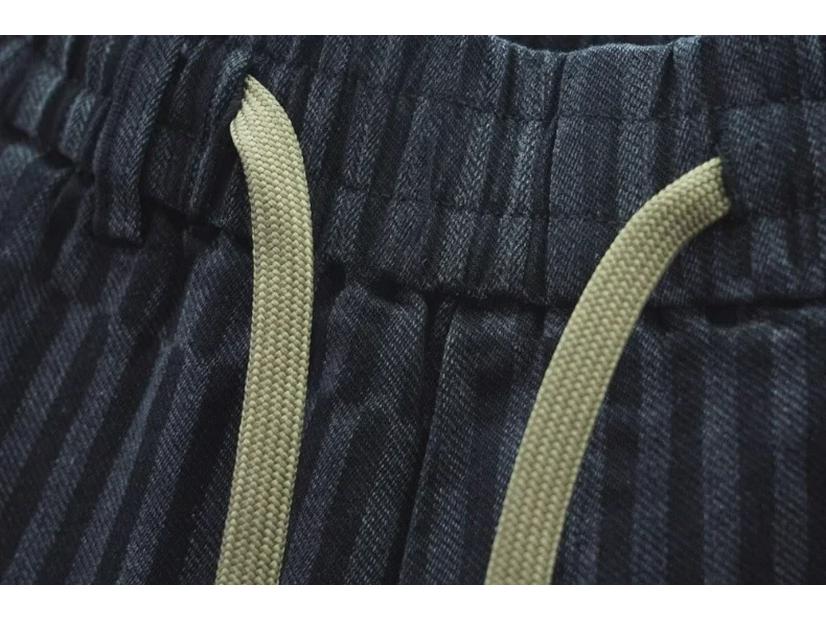 Jeans Skinny Listrado Degradê Masculino: Calças Harem Elásticas da Moda para Primavera e Outono